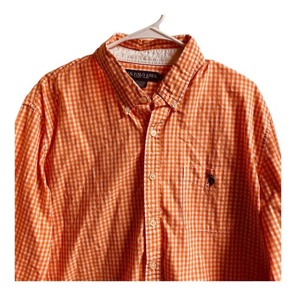 Us Polo Assn‎ Button Down Shirt Mens Medium Plaid Long Sleeve - Picture 3 of 4